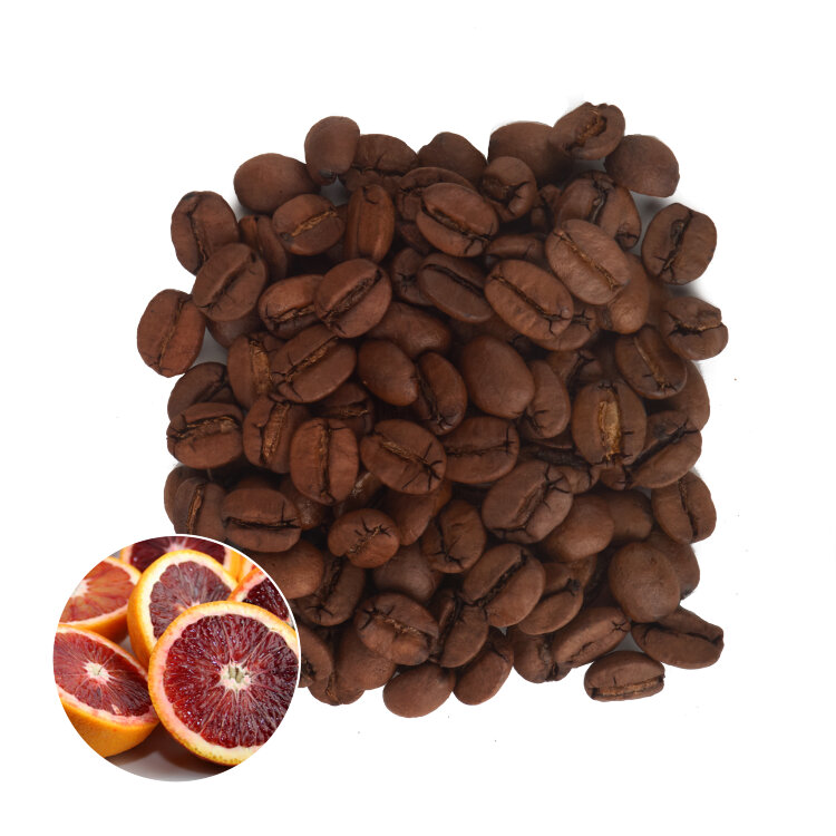 Фото Кофе в зернах ароматизированный "Красный Апельсин" 1000 гр