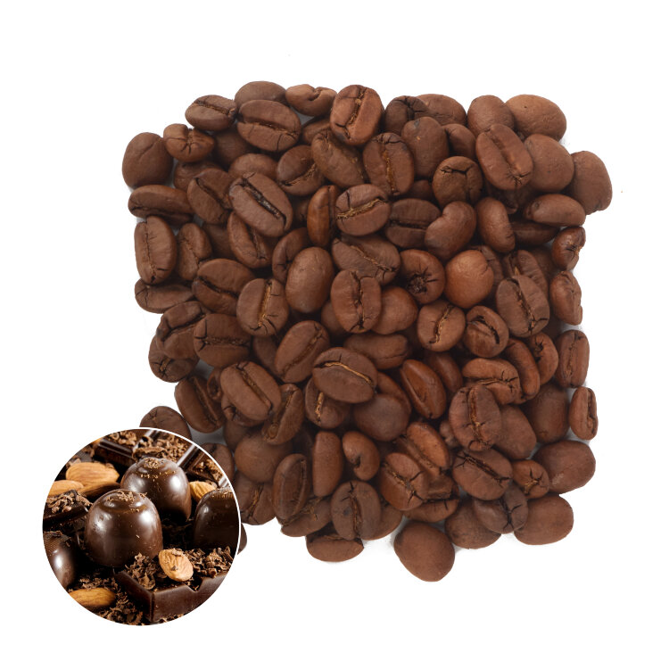 Фото Кофе в зернах ароматизированный "Шоколадный Миндаль" 1000 гр